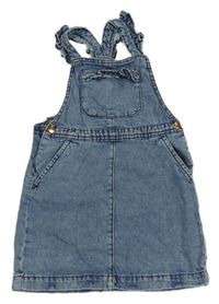 Modré riflové laclové šaty s kapsou George