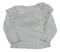 Biele tričko s tylovým volánikom