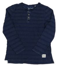 Tmavomodré pruhované triko C&A