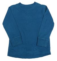 Petrolejové rebrované tričko Next