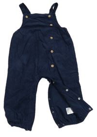 Tmavomodré podšité laclové manšestráky Matalan