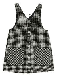 Čierno-biele vzorované prepínaci šaty Zara