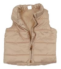 Svetloružová šušťáková zateplená vesta H&M