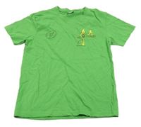 Zelené tričko s nápisom