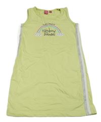 Limetkové šaty s dúhou