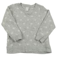 Sivá mikina s hviezdičkami H&M