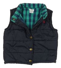 Tmavomodrá šusťáková zateplená vesta Mamas&Papas