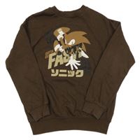 Hnedá mikina so Sonicem H&M