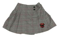 Sivo-čierno-červená kockovaná sukňa s Minnie C&A