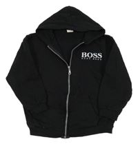 Čierna prepínaci mikina s logom a kapucí - HUGO BOSS