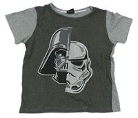 Tmavošedo-sivé tričko so Star Wars zn. Tu