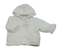 Biela mušelínová zateplená mikina so zvieratkami a kapucňou M&S