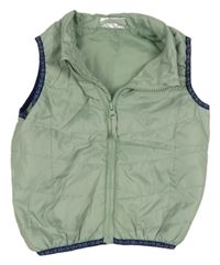 Zelená šušťáková zateplená vesta Ergee