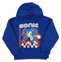Tmavomodrá mikina so Sonicem a kapucňou Primark