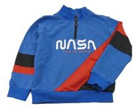 Tmavomodro-červeno-černá mikina - NASA