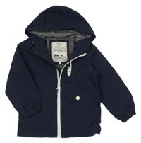 Tmavomodrá šusťáková jarní bunda s kapucí M&S