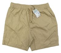 Nové - Béžové plátenné kraťasy Primark