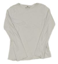 Biele rebrované tričko H&M