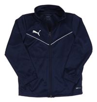 Tmavomodrá propínací sportovní mikina s logem Puma