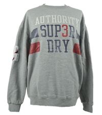 Pánska sivá mikina s nápisom Superdry