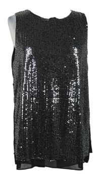 Dámska čierno-strieborná flitrová blúzka zn. Mela Loves London