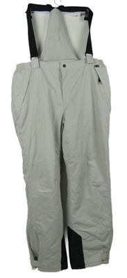 Pánské béžové šusťákové oteplovačky s odepínacími trakami NKD