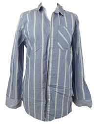 Dámská světlemodro-bílá pruhovaná halenka Next 