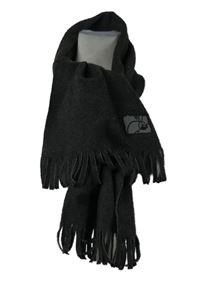 Dámská tmavošedá fleecová šála s třásněmi 