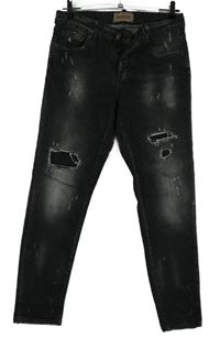 Pánske sivé rifle s vyšúchaním Banditas