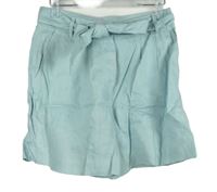 Dámské světlemodré lněné kraťasy s páskem Hobbs 