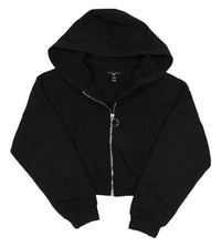 Čierna crop prepínaci mikina s kapucňou New Look