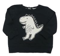 Čierna mikina s dinosaurom George