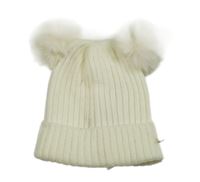 Smotanová čapica s bambulemi Primark