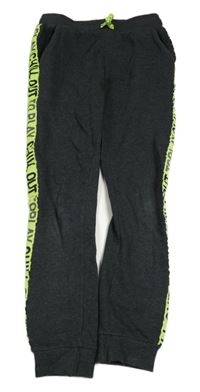 Tmavošedé tepláky s proužkem Y.F.K.