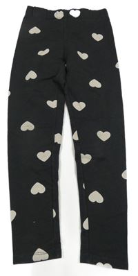 Antracitové tregíny se srdíčky H&M