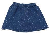 Modrá bodkovaná á tepláková sukňa Next