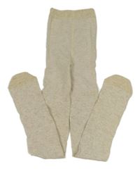 Béžové pančuchy so srdiečkami