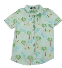 Mintová košile s palmami Primark