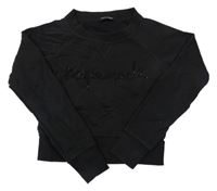 Čierna mikina s kamienkami Dsquared