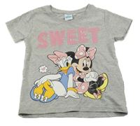 Světlešedé tričko s Minnie a Daisy Disney