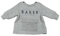 Sivá mikina s logom Baker