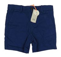 Tmavomodré plátěné chino kraťasy Denim Co.