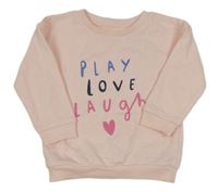 Svetloružová mikina s nápisom zn. Primark