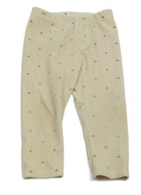 Smotanové zamatové legíny so srdiečkami Mayoral