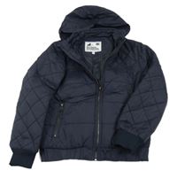 Tmavomodrá šušťáková zateplená bunda s ukrývací kapucňou M&S