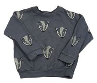 Tmavosivá mikina s jezevci Nutmeg