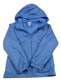 Modrá vzorovaná jarná funkčná bunda s kapucňou Quechua