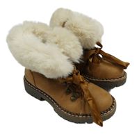 Hnedé semišové členkové é zateplené topánky s kožešinou F&F vel. 27