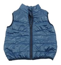 Tmavomodrá šušťáková zateplená vesta Name it