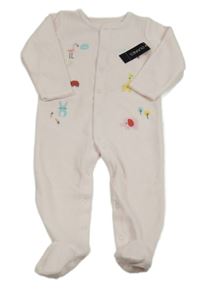 Nové - Světlerůžový sametový overal se zvířátky Dunnes